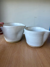 Load image into Gallery viewer, *Set of 2* Nesting White Pour Bowls
