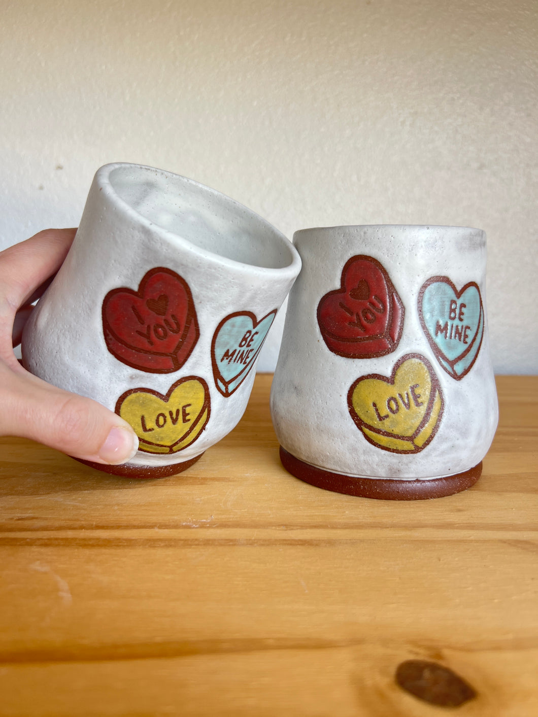 *SET OF 2* Matte Candy Hearts Tumblers