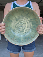 Load image into Gallery viewer, Green Drippy Mixing Bowl
