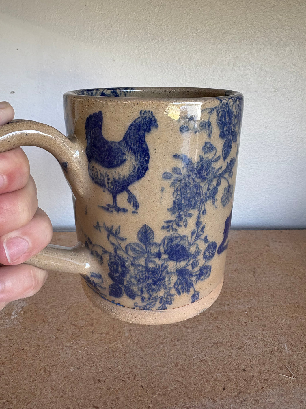 Blue Floral Farmer Mug