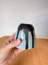 Load image into Gallery viewer, Drippy Blue Bud Vase
