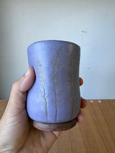 Load image into Gallery viewer, Hand-Carved Lavender Tumbler
