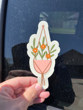 Load image into Gallery viewer, Macrame Hanging Basket Car Decal
