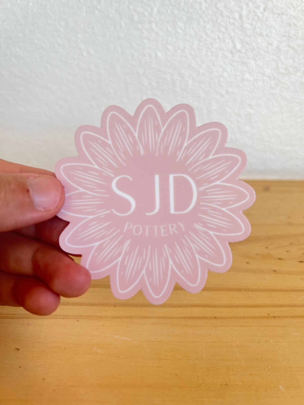 SJD Pottery Flower Sticker