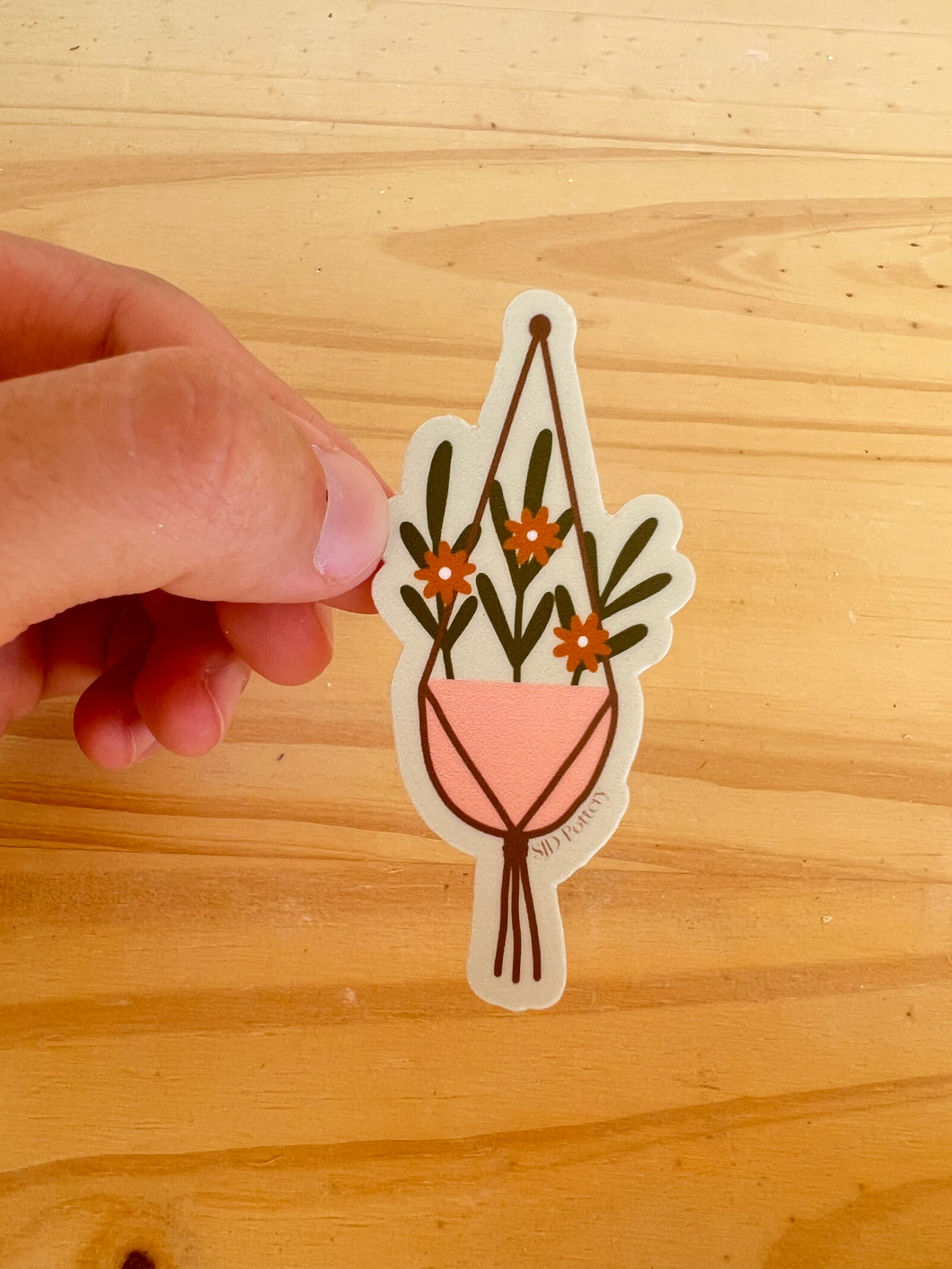 Macrame Hanging Basket Sticker