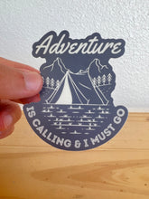 Load image into Gallery viewer, Adventure Is Calling Sticker (2 color options!)

