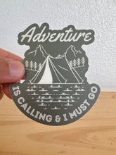 Load image into Gallery viewer, Adventure Is Calling Sticker (2 color options!)
