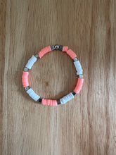 Load image into Gallery viewer, Peach &amp; White Adult Bracelet (Made by Ellyn)
