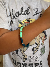 Load image into Gallery viewer, Seafoam Green &amp; Navy Adult Bracelet (Made by Brooks)
