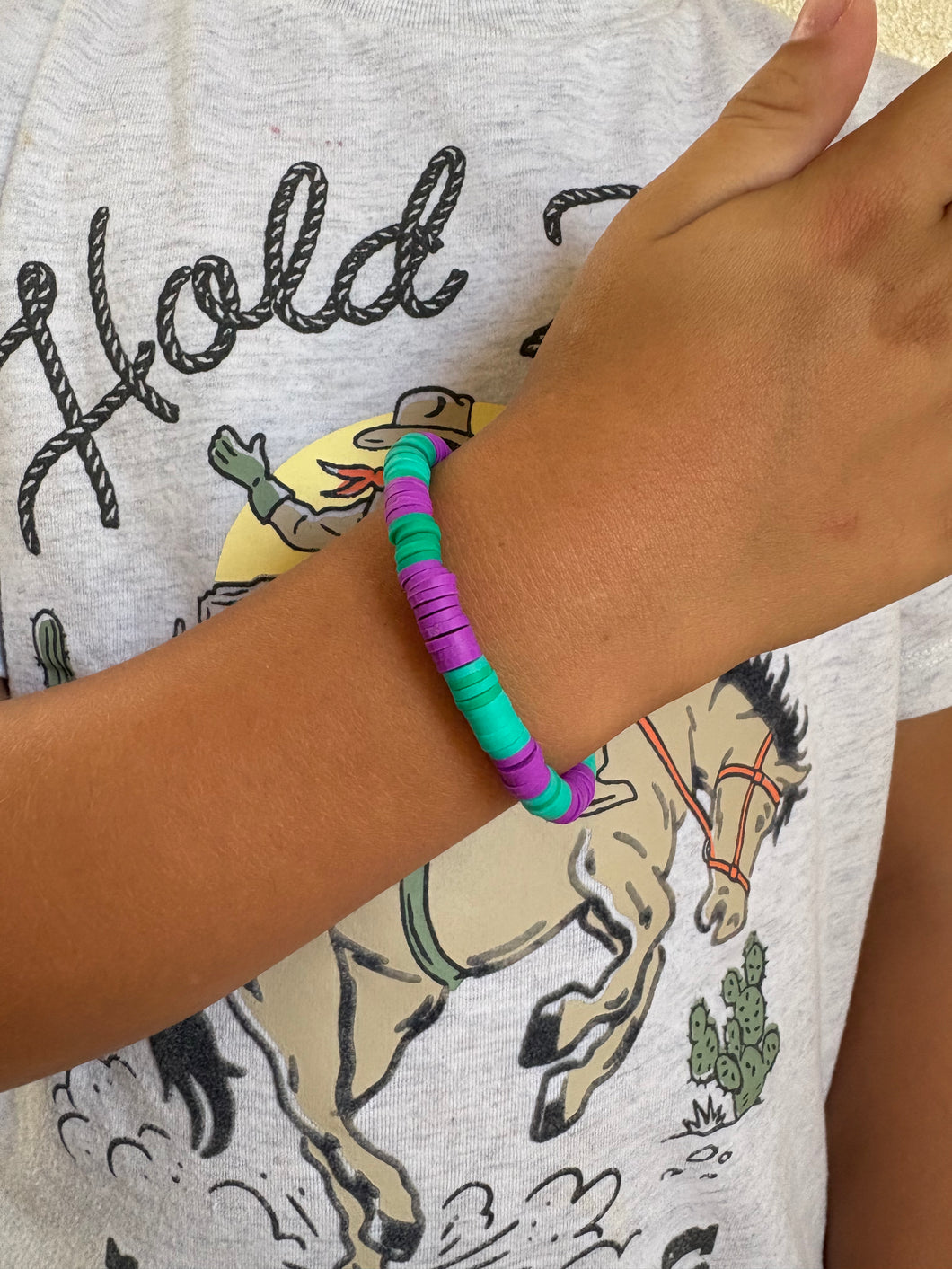 Purple & Teal Kid Bracelet (Made by Brooks)